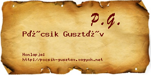 Pócsik Gusztáv névjegykártya
